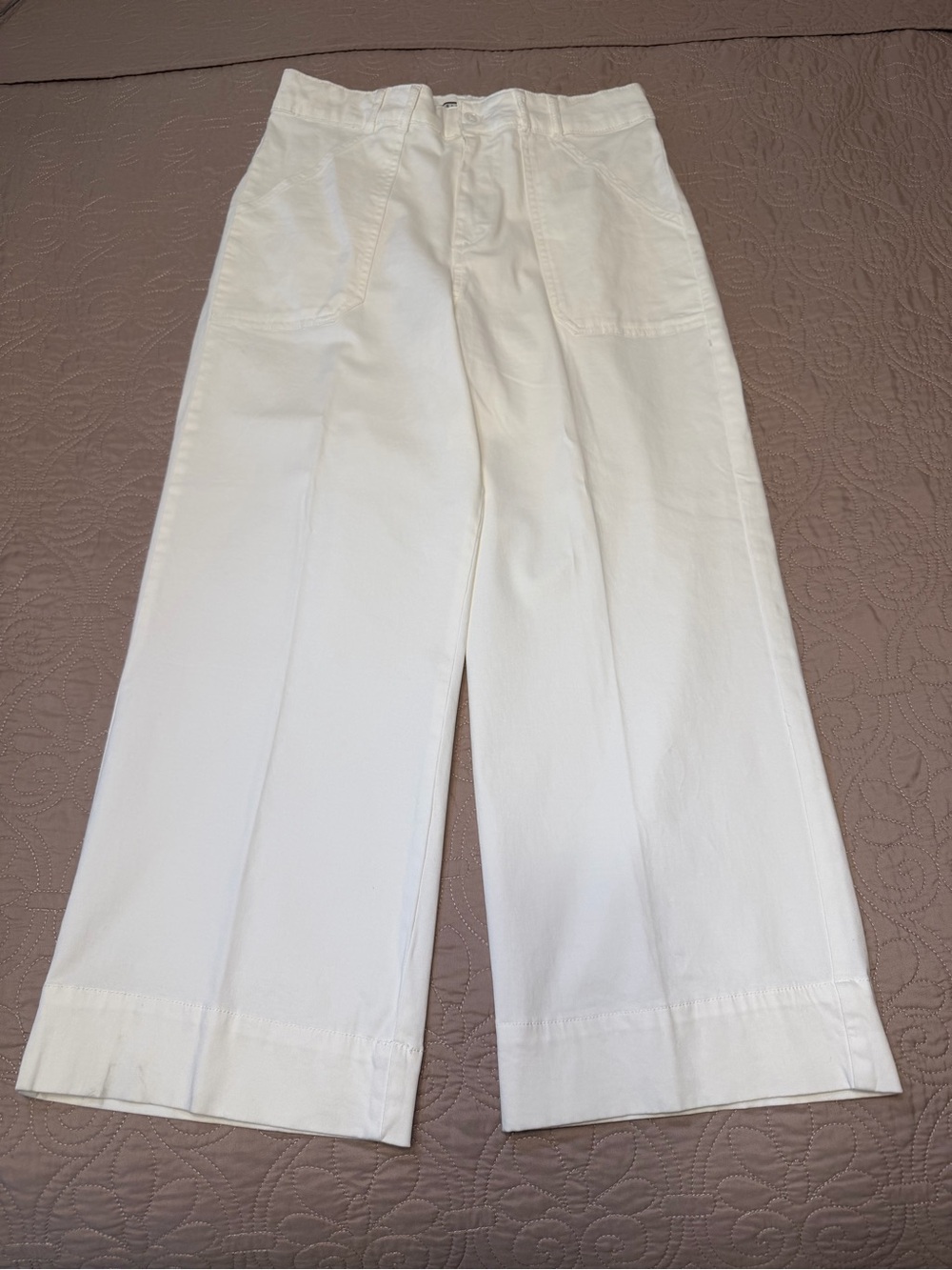 Bagatelle  White Wide-Leg Women’s dress pant 1029